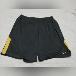 Nike Black and Yellow Athletic Shorts Lightweight Breathable